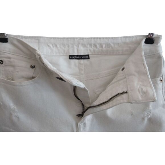 Men's American Eagle White Jean Distressed Cutoff Next Level Airflex Shorts 30 - Picture 4 of 4